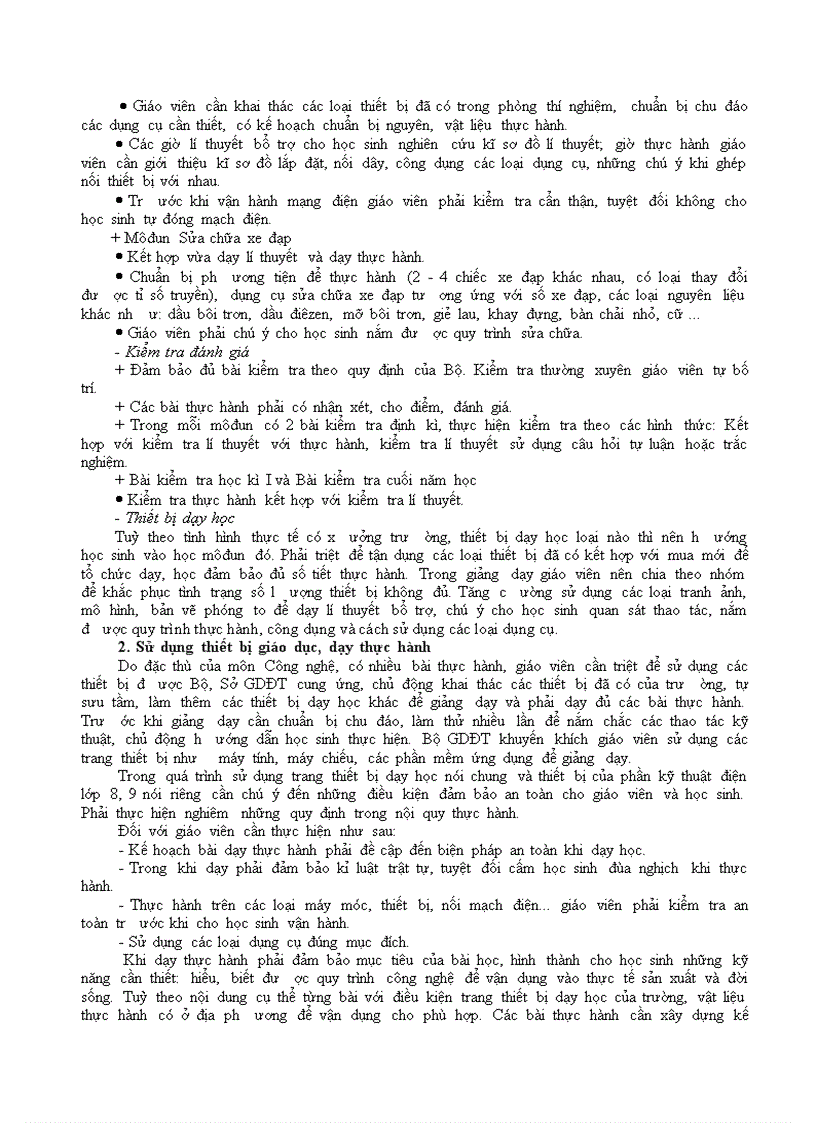 image for page Phân phối chương trình môn Công nghệ