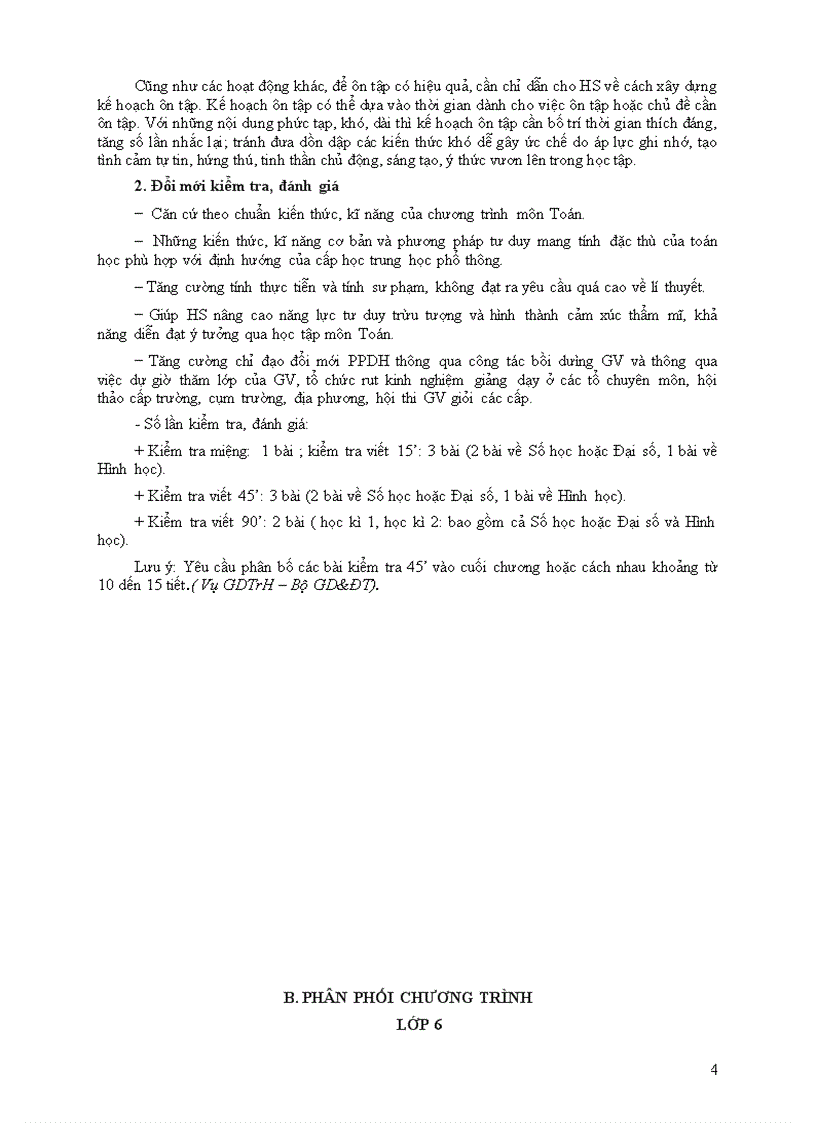 image for page Phân phối chương trình môn Toán