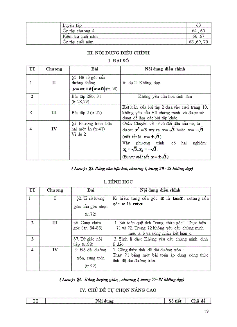 image for page Phân phối chương trình môn Toán