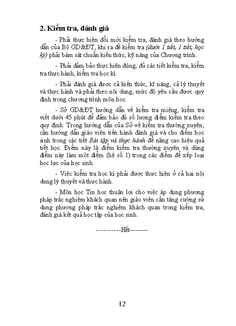 image for page Phân phối chương trình TIN HỌC 9