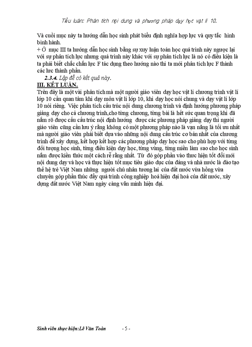 image for page Phân tích chương trình vật li10