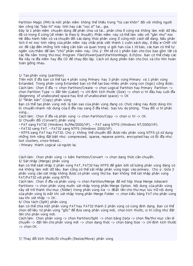 image for page Phân vùng ổ cứng