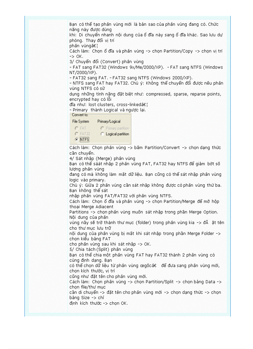 image for page Phân vùng ổ cứng