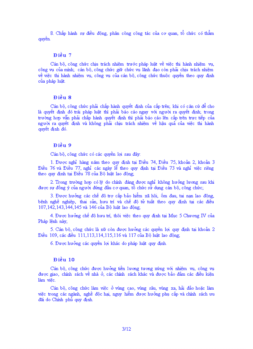 image for page Pháp lệnh Cán bộ Công chức 1998