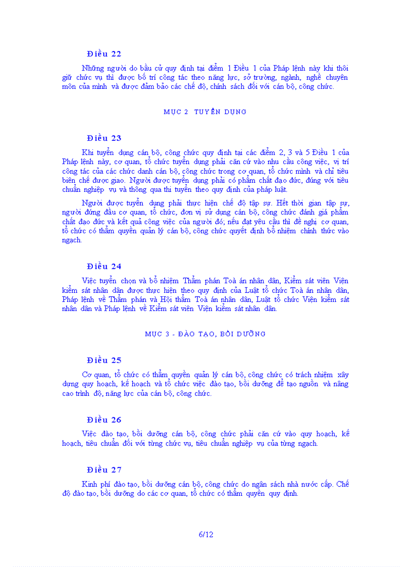 image for page Pháp lệnh Cán bộ Công chức 1998