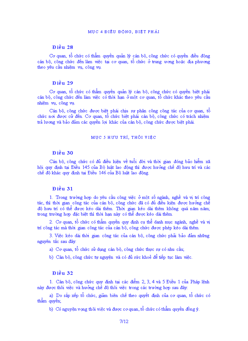 image for page Pháp lệnh Cán bộ Công chức 1998