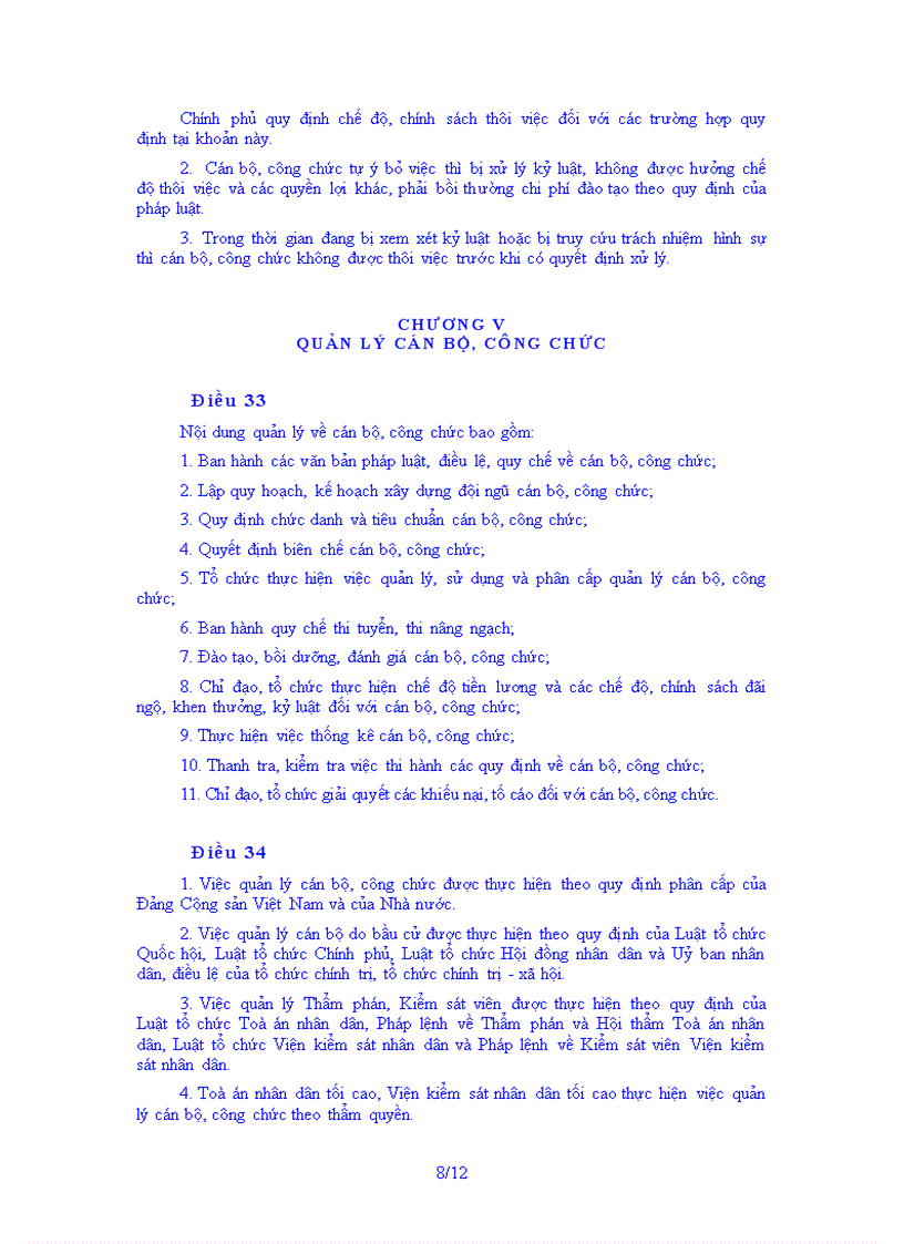 image for page Pháp lệnh Cán bộ Công chức 1998