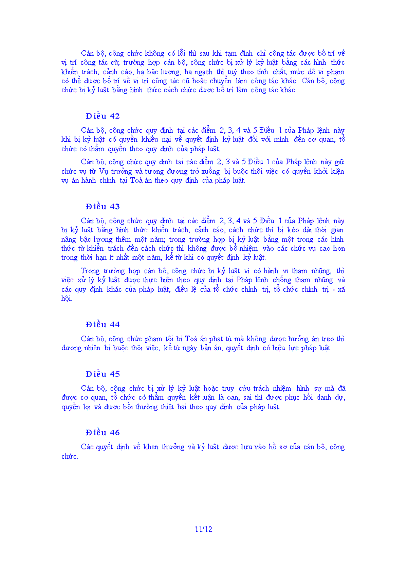 image for page Pháp lệnh Cán bộ Công chức 1998