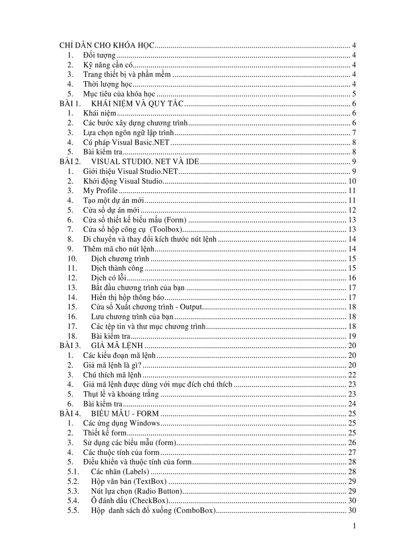 image for page Phat trien ung dung co ban voi VB NET FORMAT