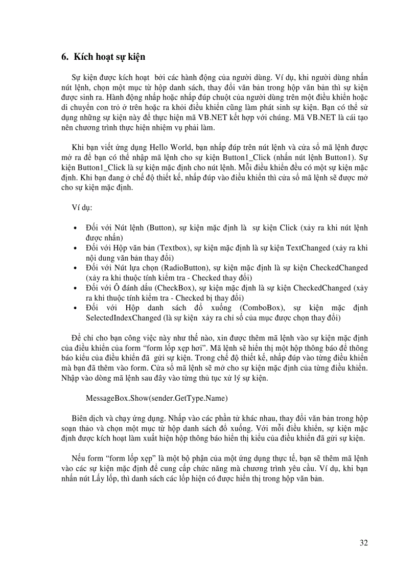 image for page Phat trien ung dung co ban voi VB NET FORMAT