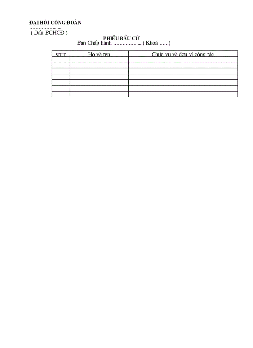 image for page Phiếu bầu cử công đoàn