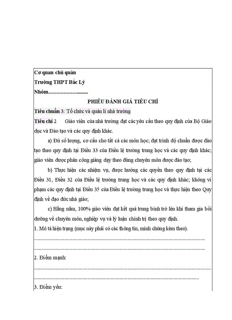 image for page Phieu danh gia tieu chuan 3 kdcl thpt