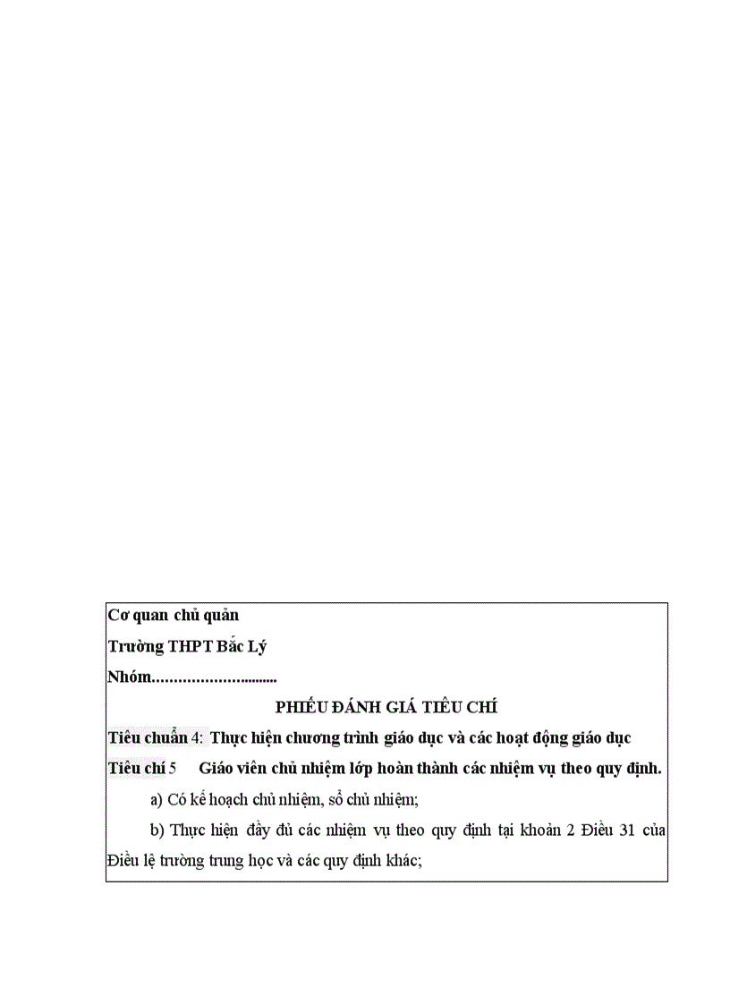 image for page Phieu danh gia tieu chuan 4 kdcl thpt