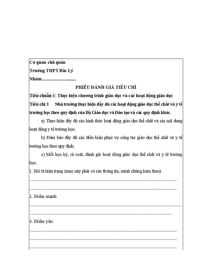 image for page Phieu danh gia tieu chuan 4 kdcl thpt