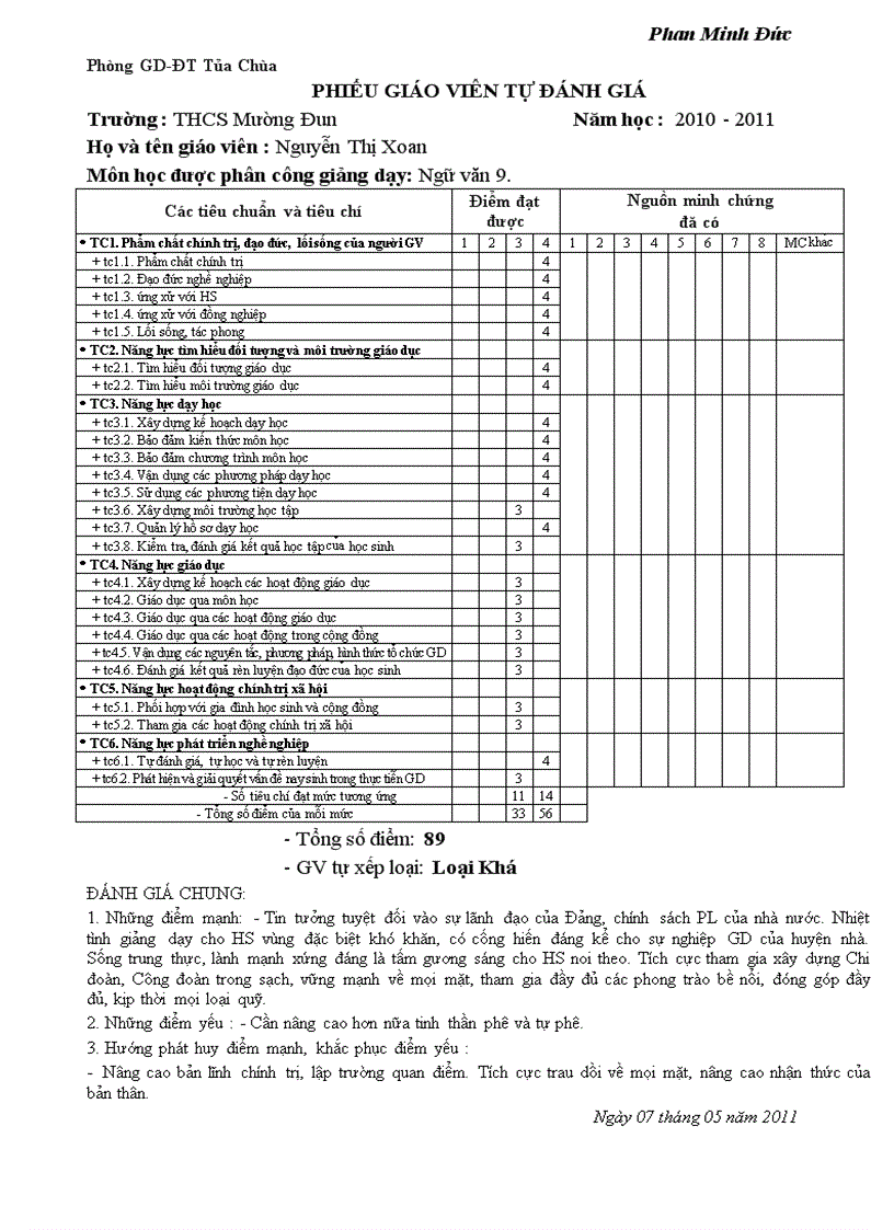 image for page Phiếu tự nx đg của gv 2010 2011