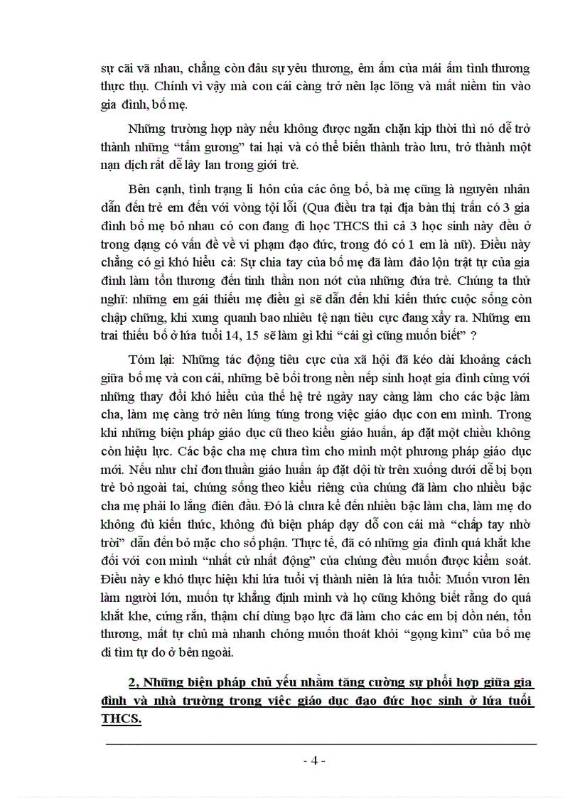 image for page Phối hợp giữa gia đình và nhà trường trong việc giáo dục đạo đức học sinh ở lứa tuổi thcs