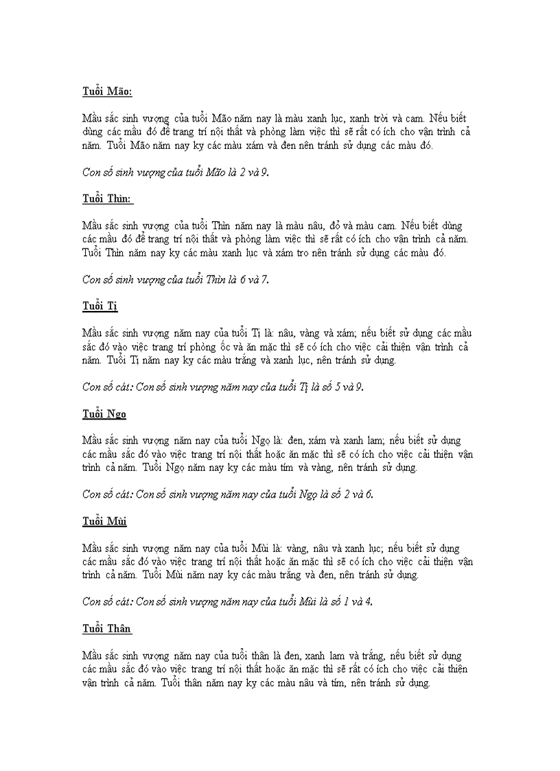 image for page Phong thủy và xem tuổi 2012