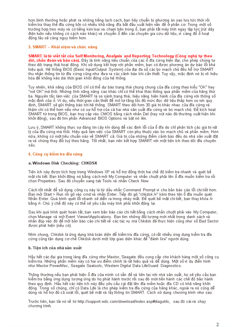 image for page Phòng và giải quyết sự cố ổ đĩa cứng