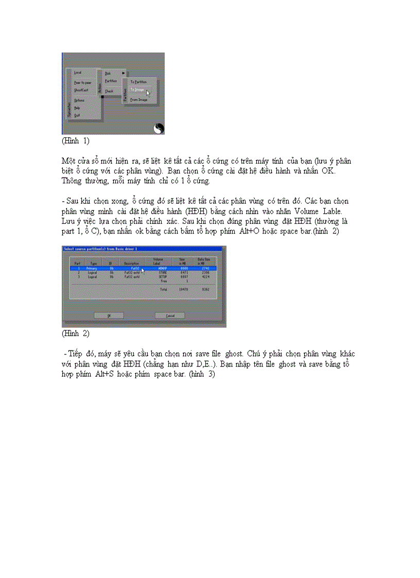 image for page Phục hồi HĐH với Norton Ghost
