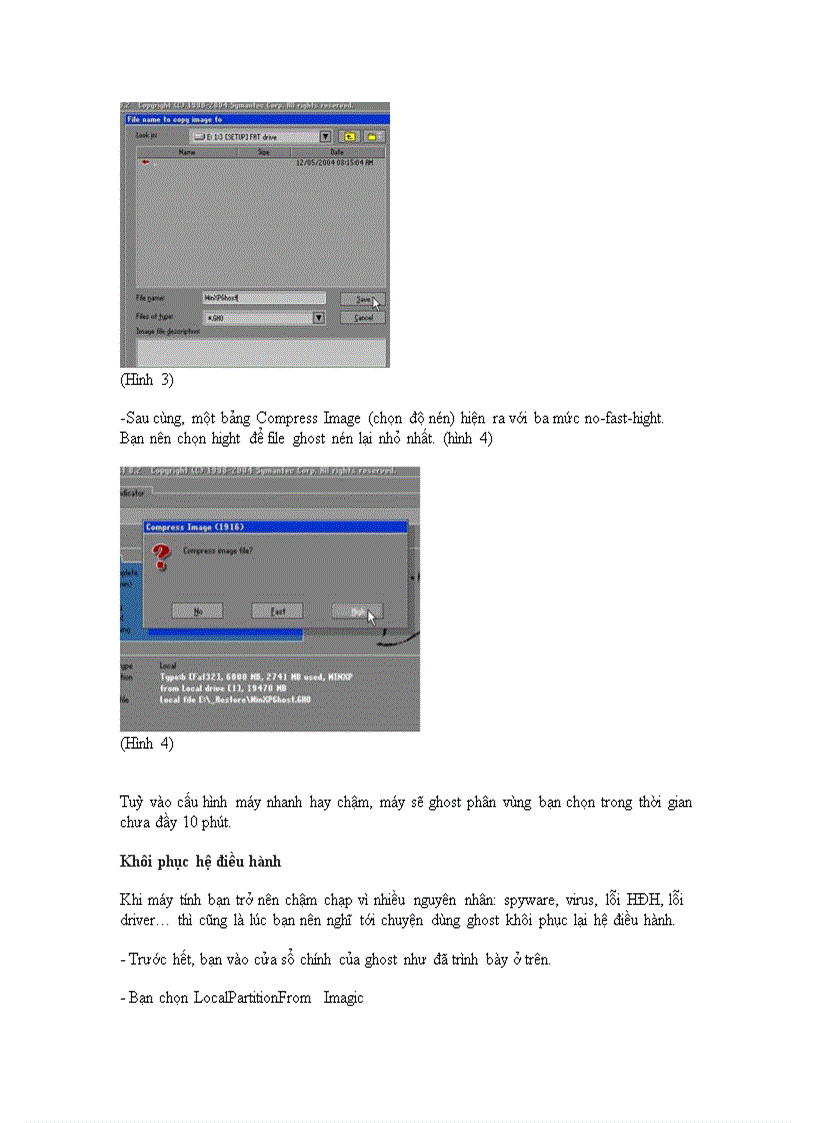 image for page Phục hồi HĐH với Norton Ghost