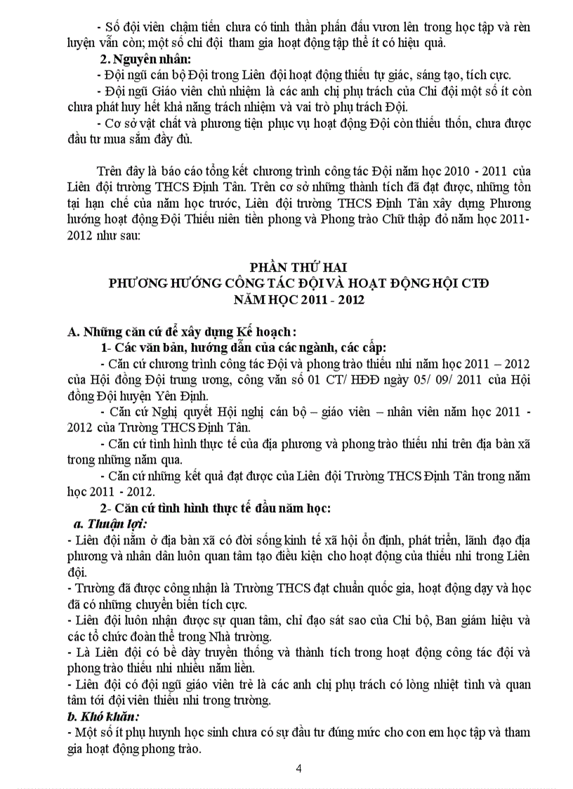 image for page Phương hướng hoạt động liên đội