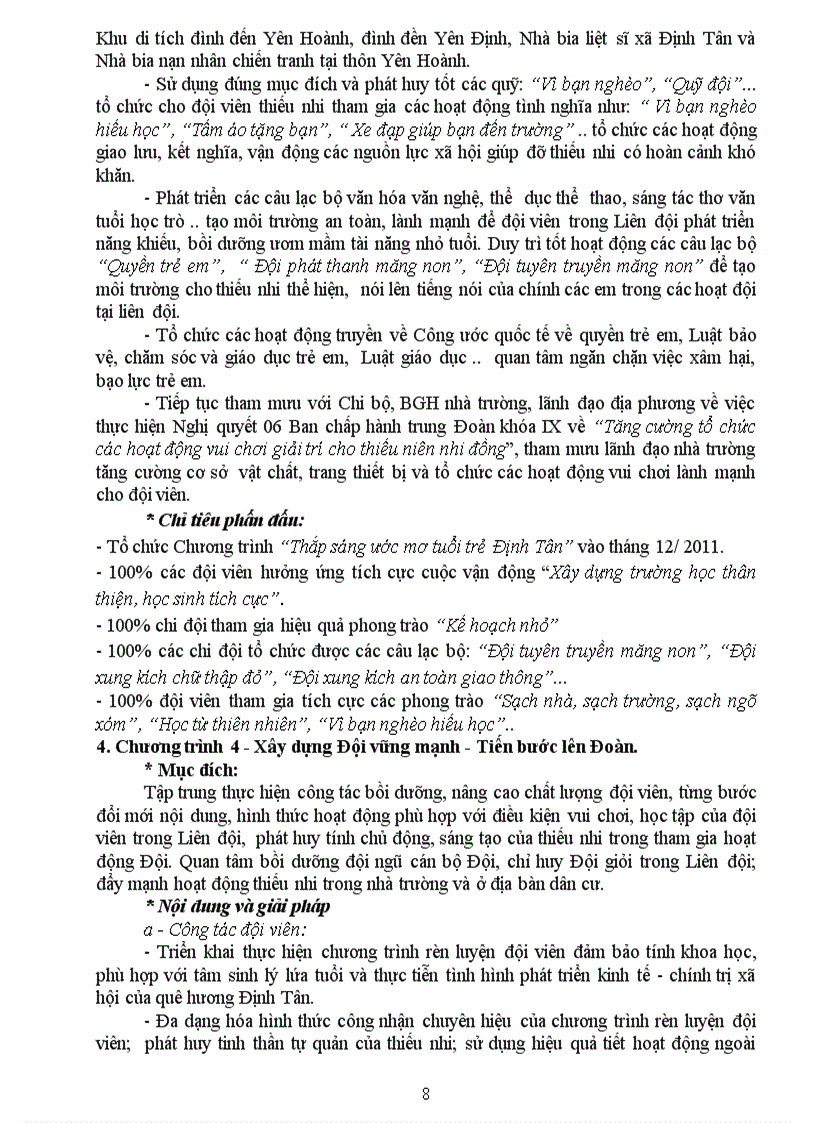 image for page Phương hướng hoạt động liên đội