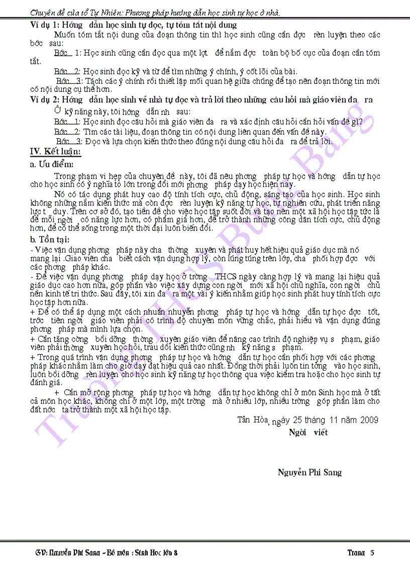 image for page Phương pháp hướng dẫn HS tự học