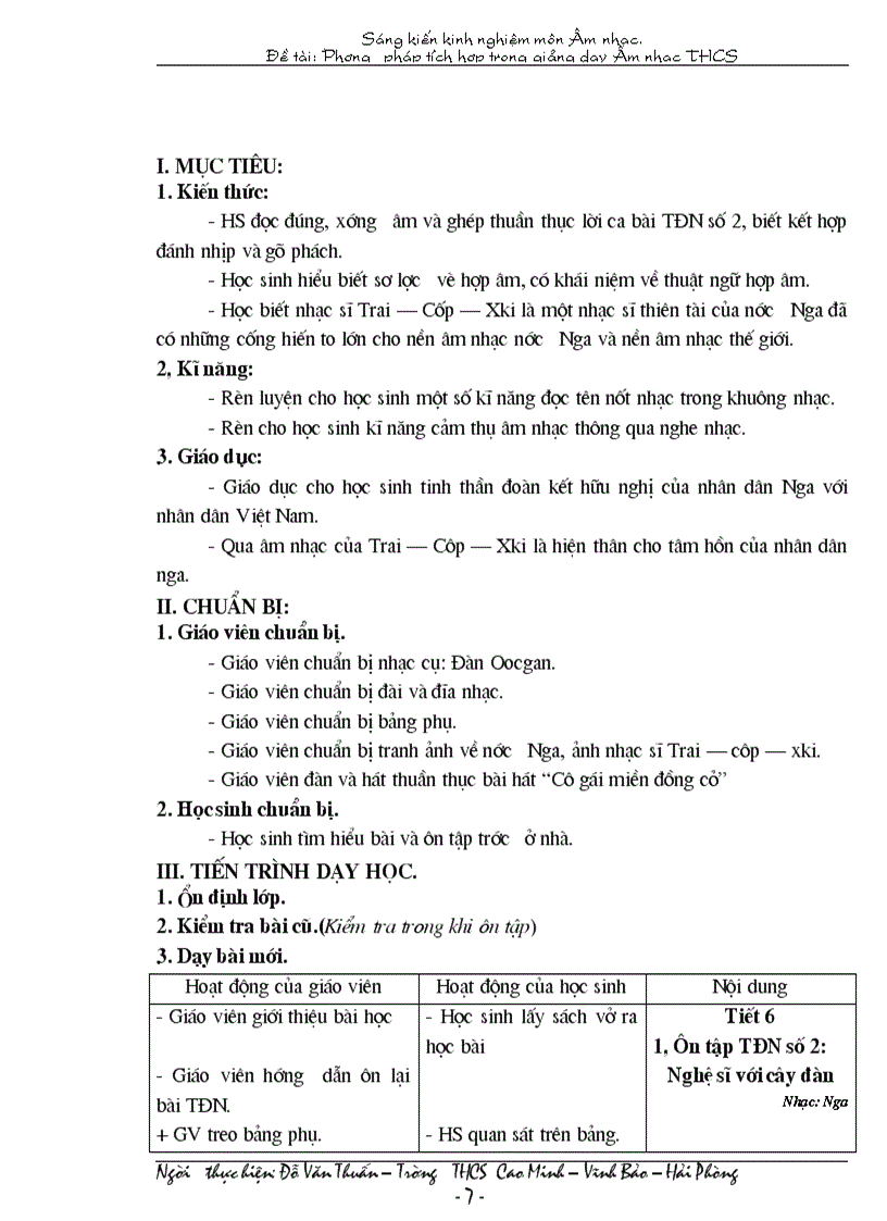 image for page PP giang day tich hop trong day am nhac