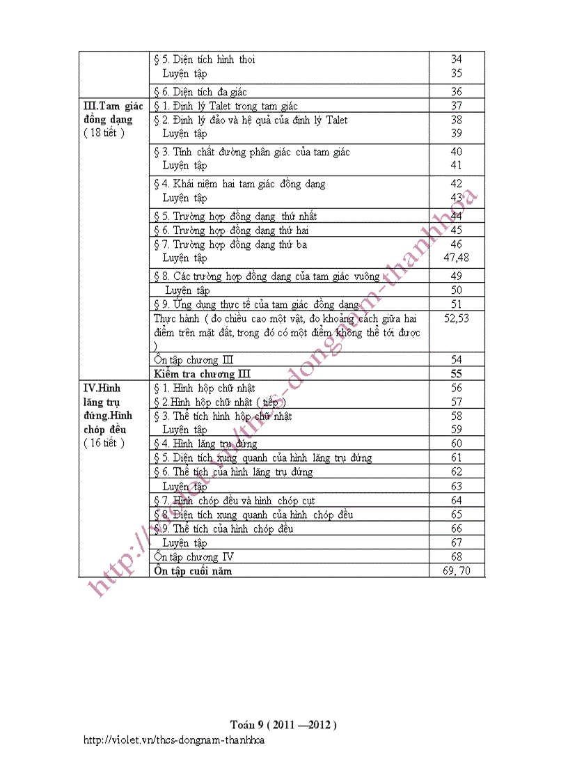 image for page PPCT môn Toán 2011 2012
