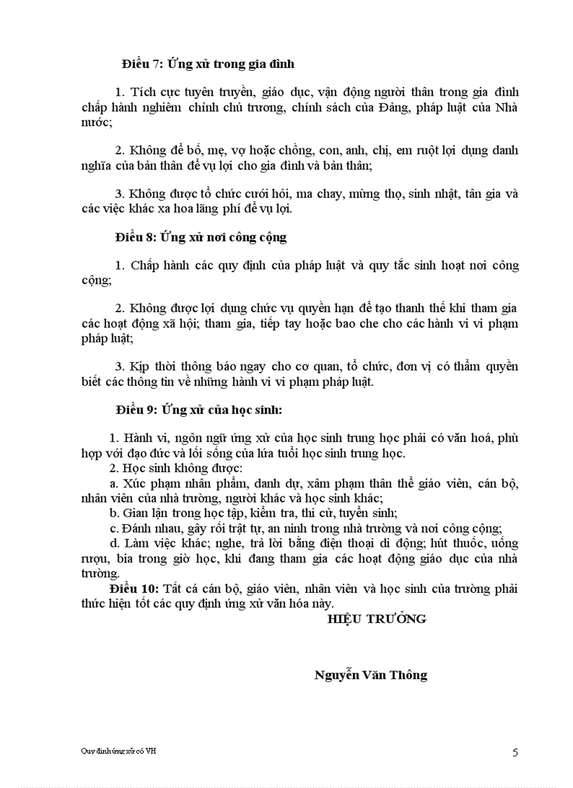 image for page QĐ ứng xử văn hóa trong nhà trường
