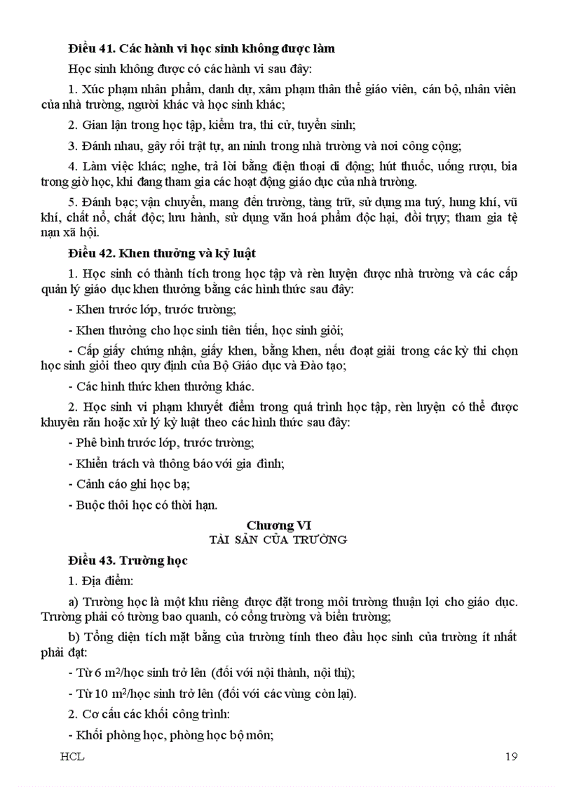 image for page QD 07 2007 QĐ BGDĐT Điều lệ trường THCS