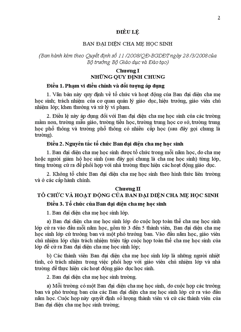image for page QD11 2008 BGD Điều lệ Ban ĐDCMHS