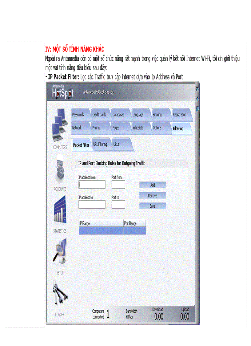 image for page Quản lý kết nối Internet không dây với Wireless Gateway Antamedia