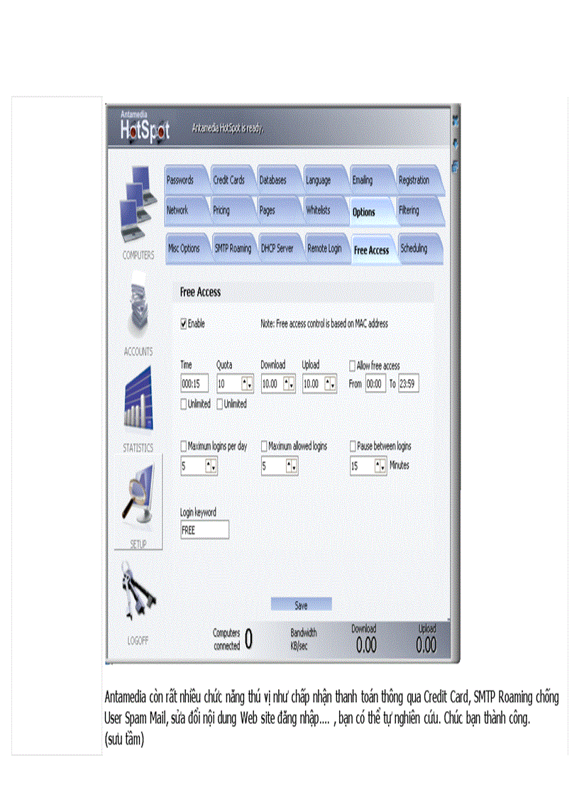 image for page Quản lý kết nối Internet không dây với Wireless Gateway Antamedia