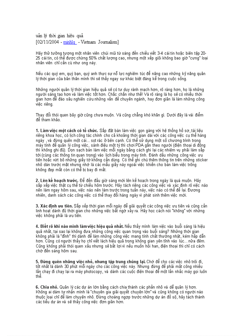 image for page Quản lý thời gian hiệu quả