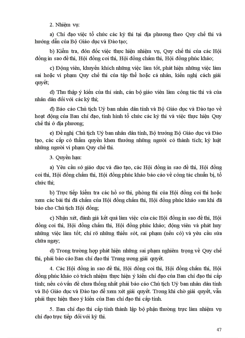 image for page Qui chế thi tốt nghiệp THPT 2009 Bộ GD ĐT