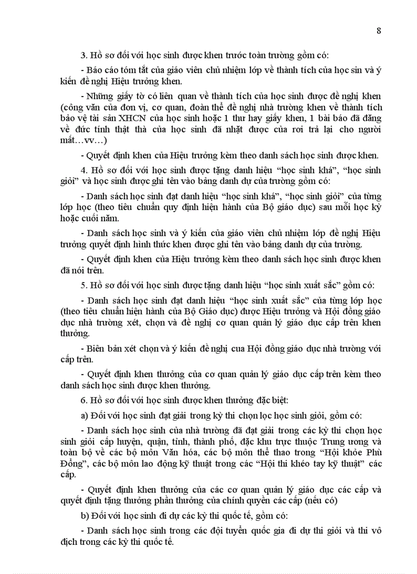 image for page Qui chế Khen thưởng Kỷ luật học sinh