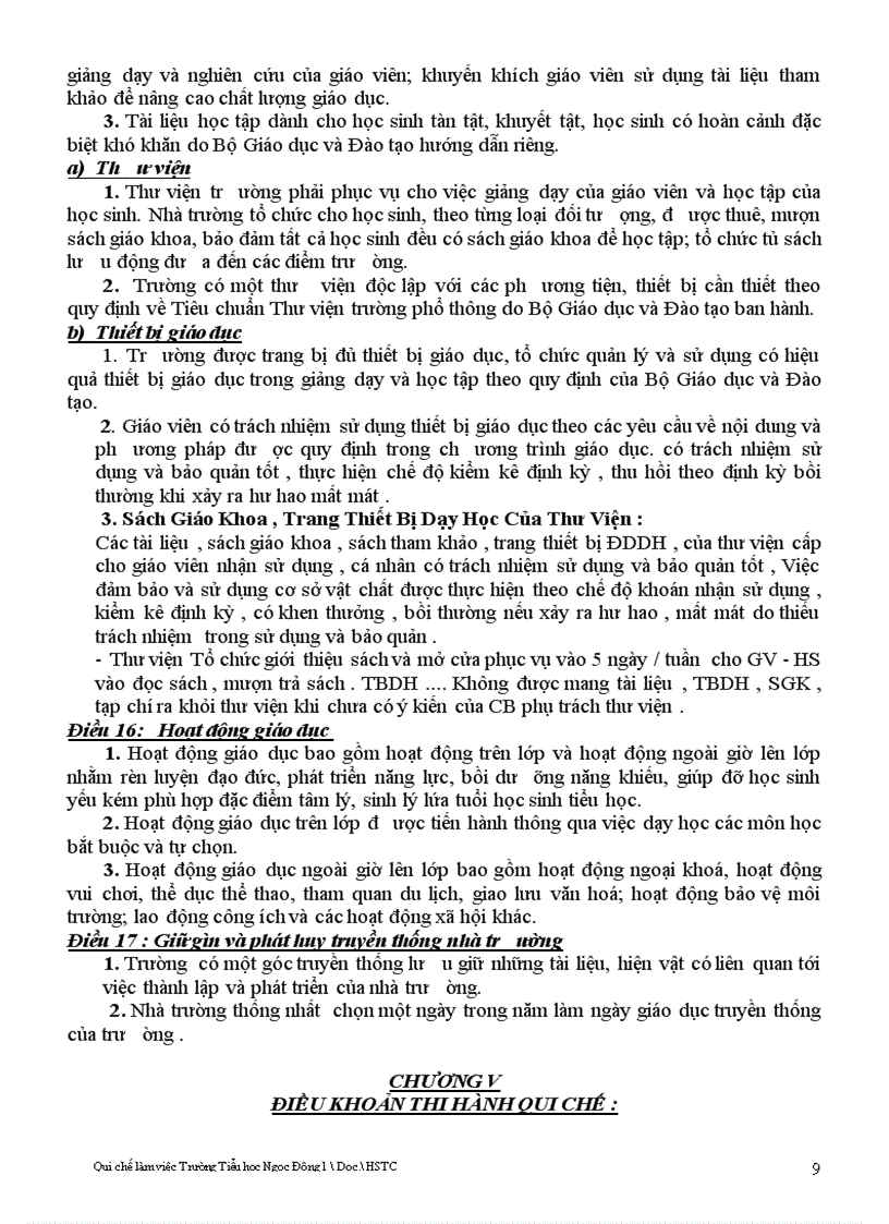 image for page Qui che lam viec cua truong nam 2010 2011