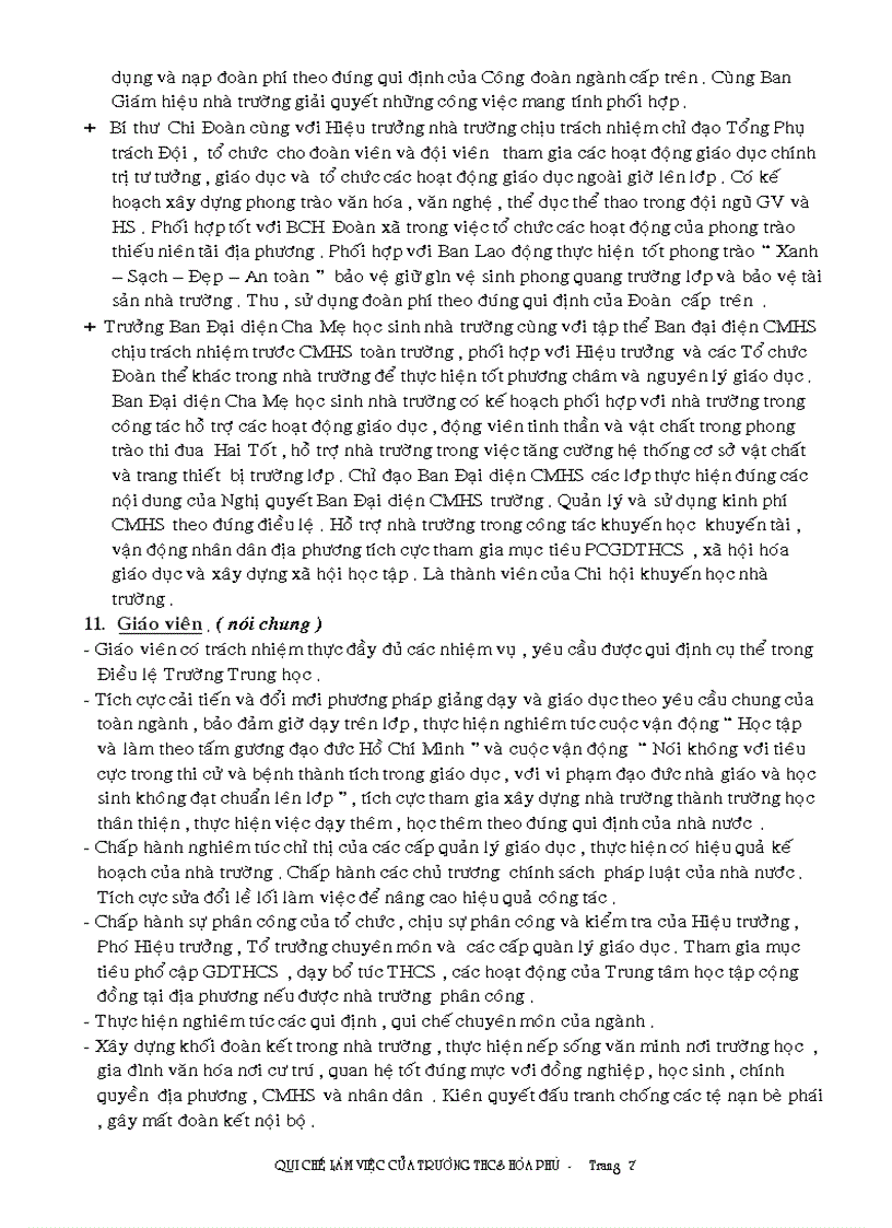 image for page Qui chế làm việc của Trường THCS