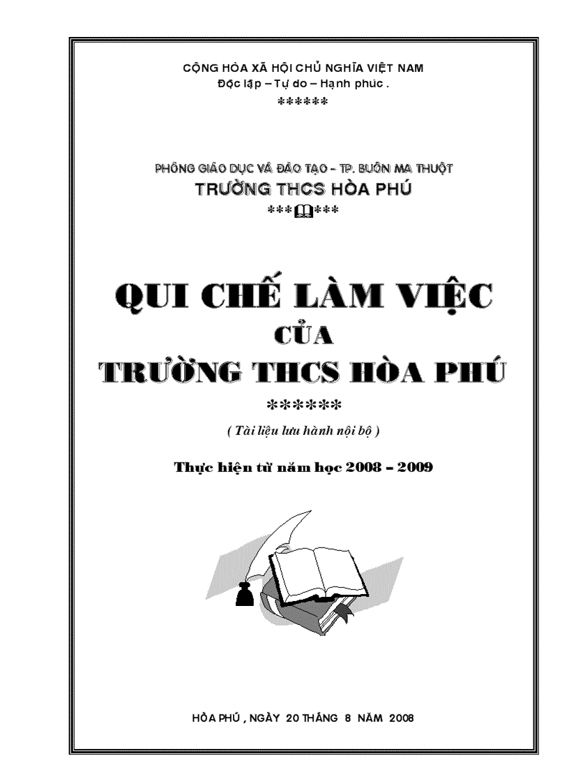 image for page Qui chế làm việc của Trường THCS