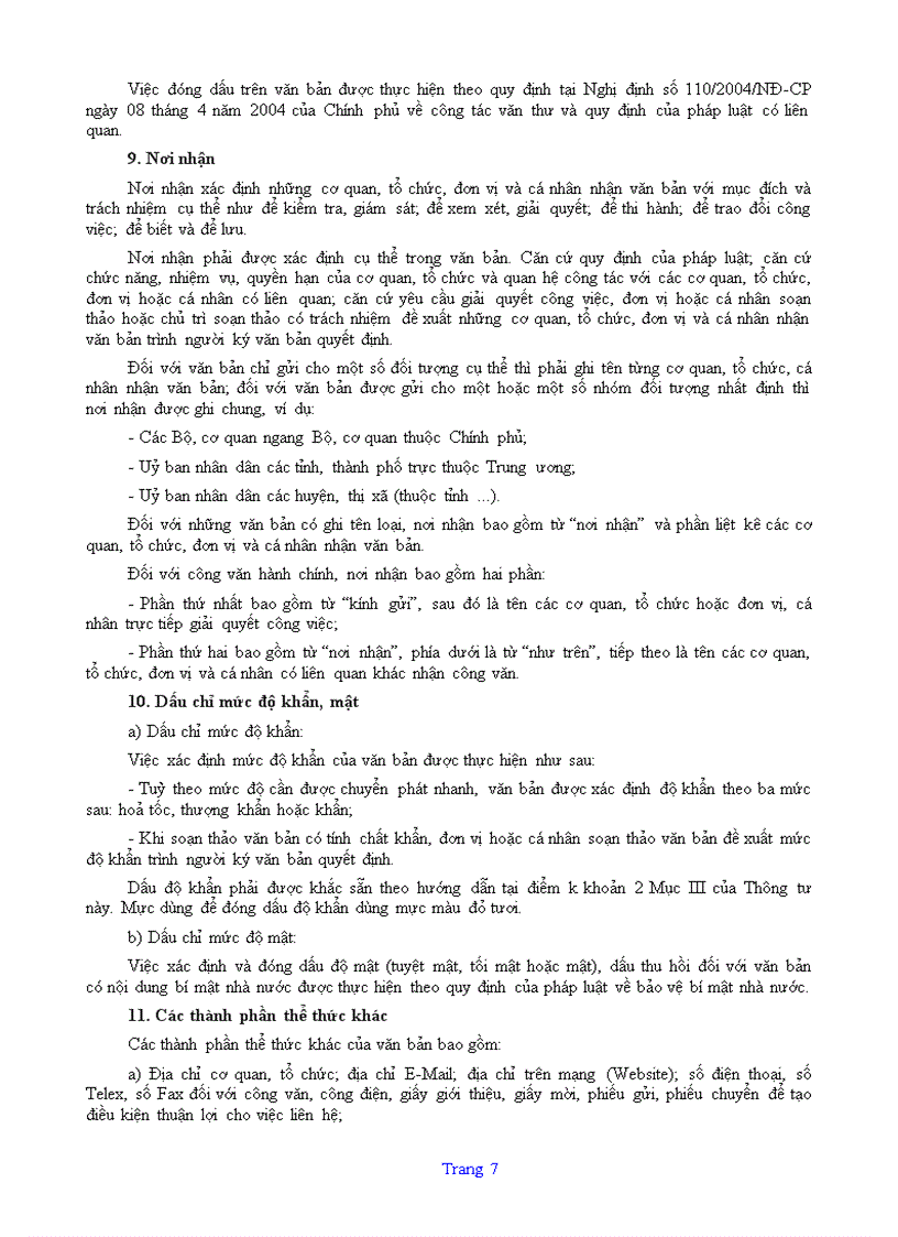 image for page Qui định Thể thức trình bày văn bản hành chính
