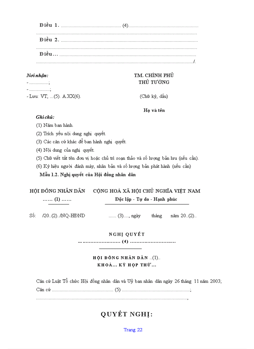 image for page Qui định Thể thức trình bày văn bản hành chính