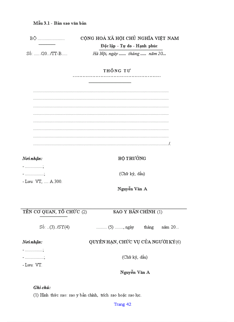 image for page Qui định Thể thức trình bày văn bản hành chính