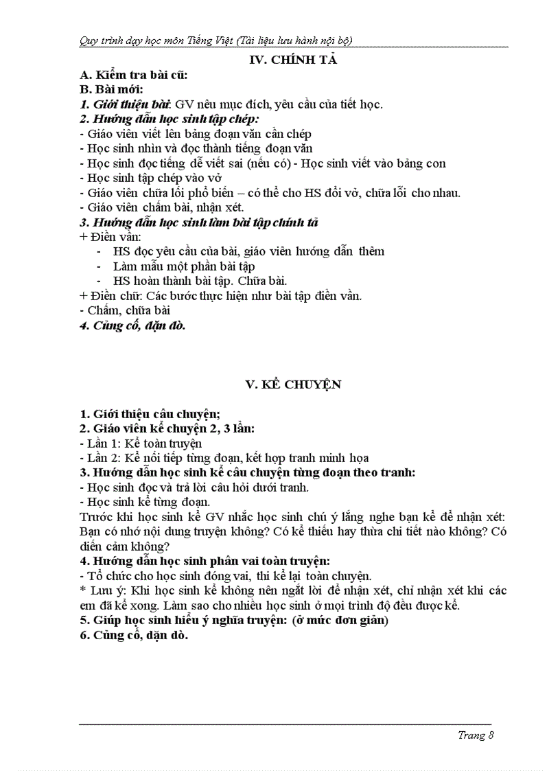 image for page Qui trình dạy các phân môn Tiếng Việt Tiểu học