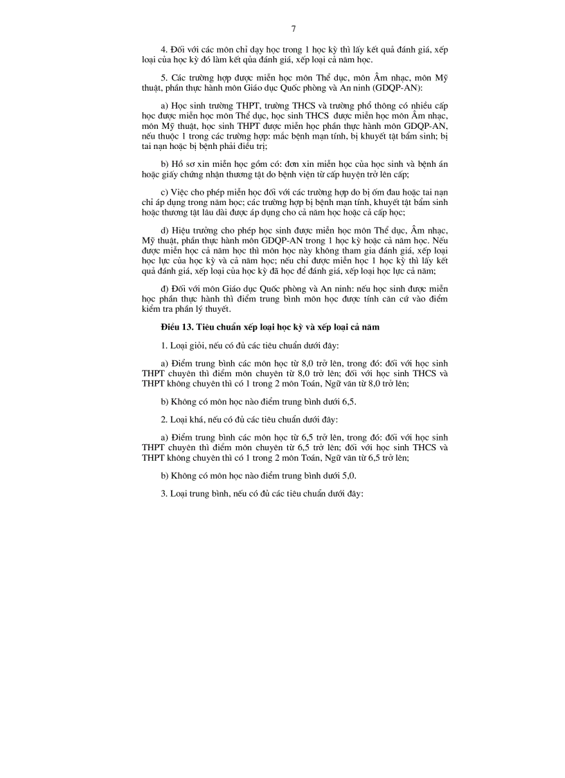 image for page Quy chế đánh giá xếp loại học sinh quy chế 40