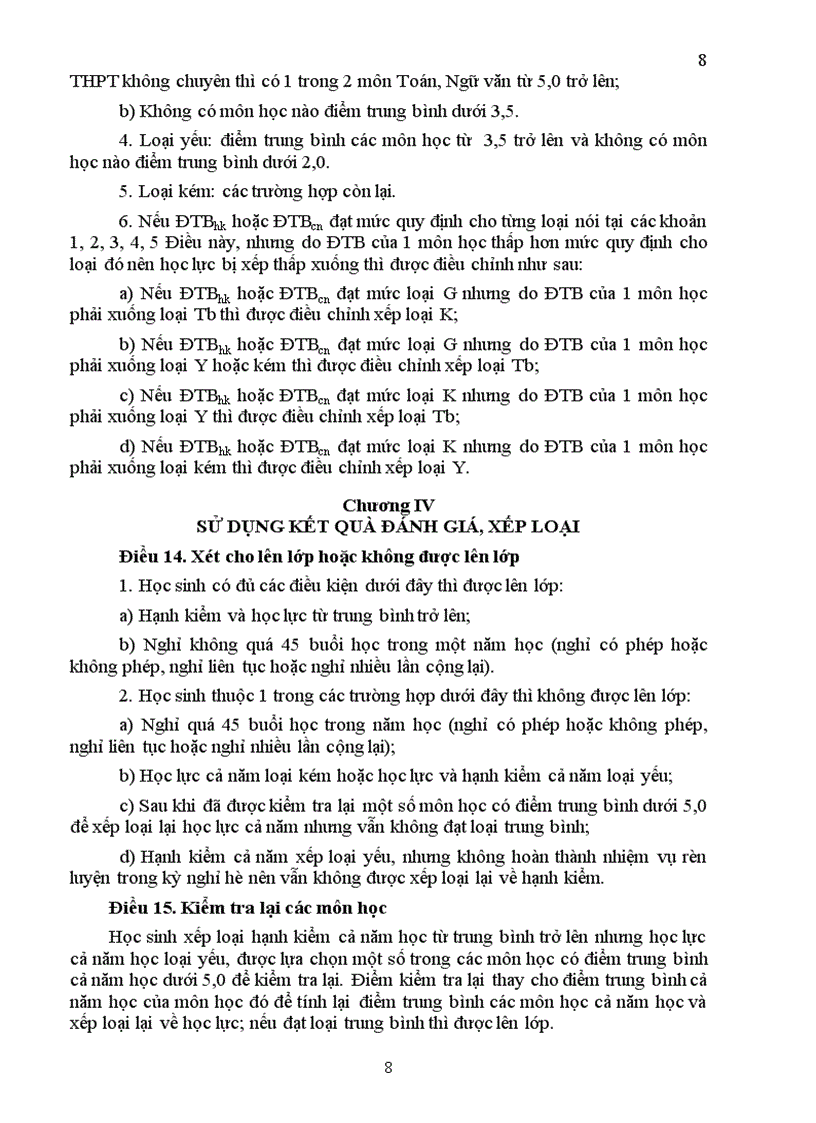 image for page Quy chế đánh giá xếp loại HS 40 2006