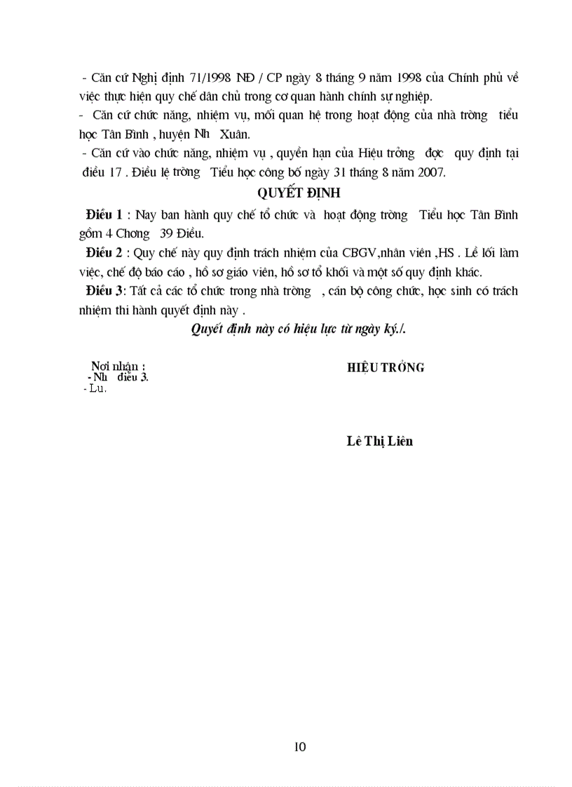 image for page Quy che hoat dong cua nha truong