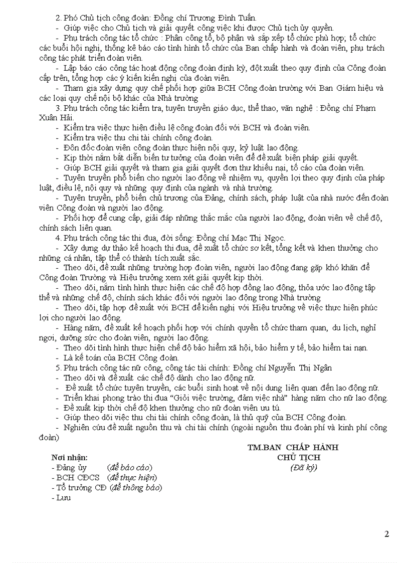 image for page Quy chế làm việc của BCH Công đoàn 2011