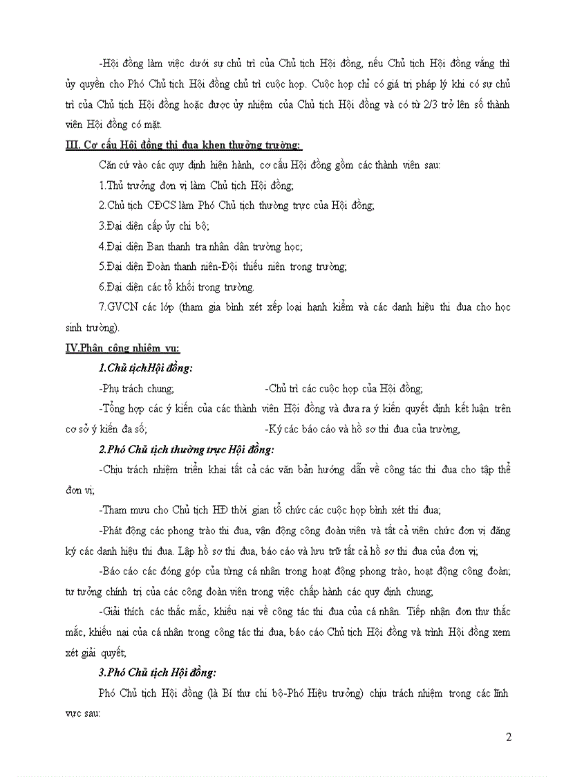 image for page Quy chế làm việc của Hội đồng thi đua khen thưởng