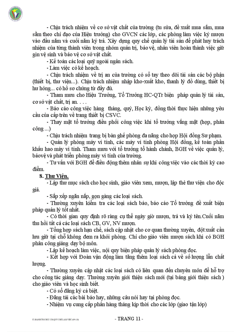 image for page Quy chế làm việc NH 2009 2010